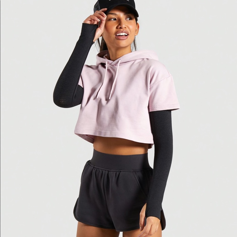 Gymshark Lavender Cropped Hoodie
